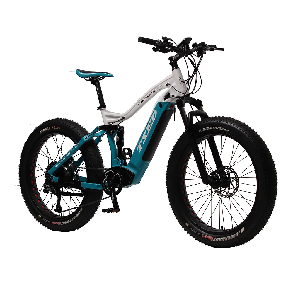 TXED motor elektrik, sepeda listrik kekuatan tinggi suspensi penuh sepeda gunung E dengan motor belakang 750W sepeda listrik gunung