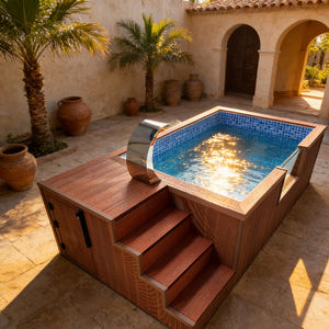 Piscina de fibra de vidrio, piscina para niños, tumbona para piscina, piscina personalizada para exteriores, piscina marina - Product Image 5