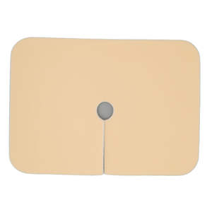 Bantalan balutan luka busa antiair, dengan penutup tabung pembuka lubang kunci, bahan habis pakai medis untuk operasi tracheostomi dan leher - Product Image 1