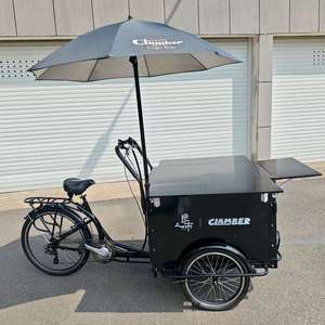 UB9045 Café Cargo Bike 7 Vitesses Pédale Assist Cargo Bikes 3 Roues Manuel Mobile Cafe Cargo Tricycle pour les entreprises - Product Image 3