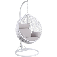Panier en rotin d'oeufs de jardin extérieur populaire chaises de balançoire suspendues pour la vente en gros