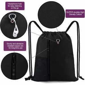 Sac à dos élégant avec logo personnalisé, fermeture éclair et trou USB, idéal pour les jeux de ball et les excursions à la plage - Product Image 3
