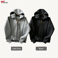 Sweat à capuche zippé TIMETEX pour homme, en tissu Spacer à haute élasticité, séchage rapide, avec poche, en polyester, style sportif, vente en gros OEM