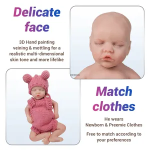 18in Silicone 100% Reborn Baby Doll impermeabile ragazza realistico dipinto realistico dormire corpo intero Bebe giocattoli per bambini regalo