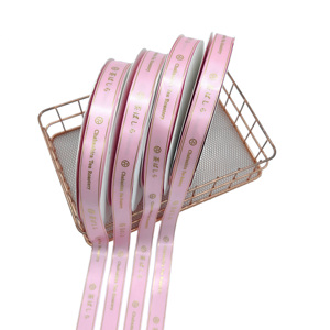 Cinta de Satén de 1 Pulgada con Estampado de Lámina Dorada al por Mayor, 100% Poliéster con Diseño Personalizado para Decoración de Paquetes de Regalo de Navidad - Product Image 4