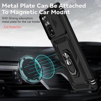 Coque de téléphone antichoc Armor Defender avec support anneau et protection d'objectif pour Redmi Note 14 Pro Plus Note 13 12 11