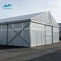 Tente industrielle imperméable personnalisée de hangar de stockage d'abri d'entrepôt de grande envergure sans murs