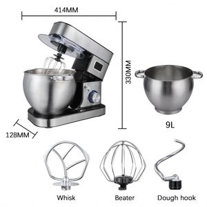 <span class=keywords><strong>Robot</strong></span> pâtissier dernier cri en acier inoxydable, bol de 10 L, 6 vitesses, mélangeur de cuisine, fouet à crème et à œufs, pétrin à gâteau, mélangeur à <span class=keywords><strong>pain</strong></span> - Product Image 3