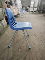 Chaise d'école empilable pour étudiants en plastique avec pieds en tube d'acier, mobilier de classe, mobilier de bureau éducatif