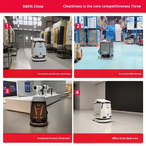 Robot de nettoyage de sol industriel <span class=keywords><strong>Sibon</strong></span> Leishen, brûlage/thermique, 1500W, atelier d'usine, entrepôt, lavage, aspiration intégrée - Product Image 4