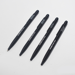 Stylo pour hôtel Stylo publicitaire noir mat Promotion avec logo personnalisé Stylo à bille fin fin et fin pour l'écriture de scénario - Product Image 3