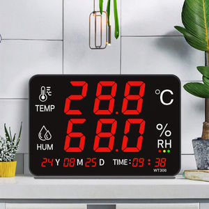 RS485モニター デジタル温湿度記録計 データロガー 温度センサー付き 壁掛け時計 アラーム プラスチック ODM OEM 空気 - Product Image 5