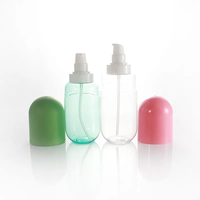 La pompe cosmétique en plastique transparente de jet met en bouteille l'emballage cosmétique de parfum de lotion de pulvérisateur de brume fine de forme de capsule de pilule
