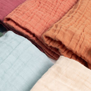 カラーソフト60 * 60cm 100% オーガニックコットンモスリンスクエアフェイスタオル新生児バープ布ベビーウォッシュクロス - Product Image 1