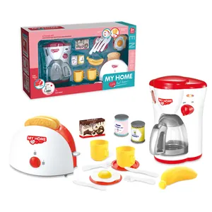 Brinquedos De Cozinha Máquina De Café Conjuntos De Máquinas De Pão Finja Cozinha Cozinhar Brinquedos Casa De Brincar Para Crianças