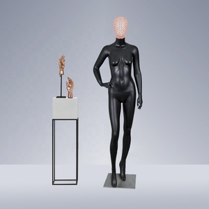 Maniquí femenino negro <span class=keywords><strong>de</strong></span> fibra <span class=keywords><strong>de</strong></span> vidrio <span class=keywords><strong>de</strong></span> nuevo estilo <span class=keywords><strong>de</strong></span> alta calidad 2025, cabeza ajustable <span class=keywords><strong>de</strong></span> <span class=keywords><strong>alambre</strong></span> <span class=keywords><strong>de</strong></span> hierro, maniquí <span class=keywords><strong>de</strong></span> cuerpo completo <span class=keywords><strong>para</strong></span> mujer a la venta - Product Image 4