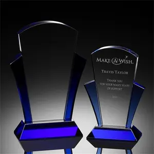 High Grade Cheap Custom Shape K9 Glass Trophy Crystal Award Crystal Glass Awards Trophies