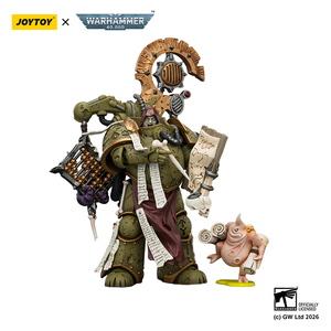 JOYTOY <span class=keywords><strong>Warhammer</strong></span> <span class=keywords><strong>40K</strong></span> Death Guard Tallyman <span class=keywords><strong>Figurine</strong></span> d'action à l'échelle 1/18 Modèle articulé <span class=keywords><strong>Figurine</strong></span> de collection Accessoires - Product Image 3