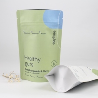 Sachet Personnalisé à Fond Plat en Papier Kraft Blanc Doublé Aluminium, Emballage Alimentaire Écologique Refermable pour Légumes et Aliments Sans Gluten