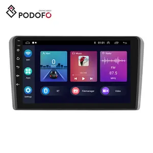 (EU/UK/US Stock) Podofo Double Din 9'' Android Car Radio Carplay Android Auto GPS RDS HIFI with AHD Camera For Audi A3 2008-2012