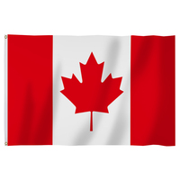 Bonne qualité Meilleur prix Polyester 100D différentes tailles Drapeau du Canada Drapeau national