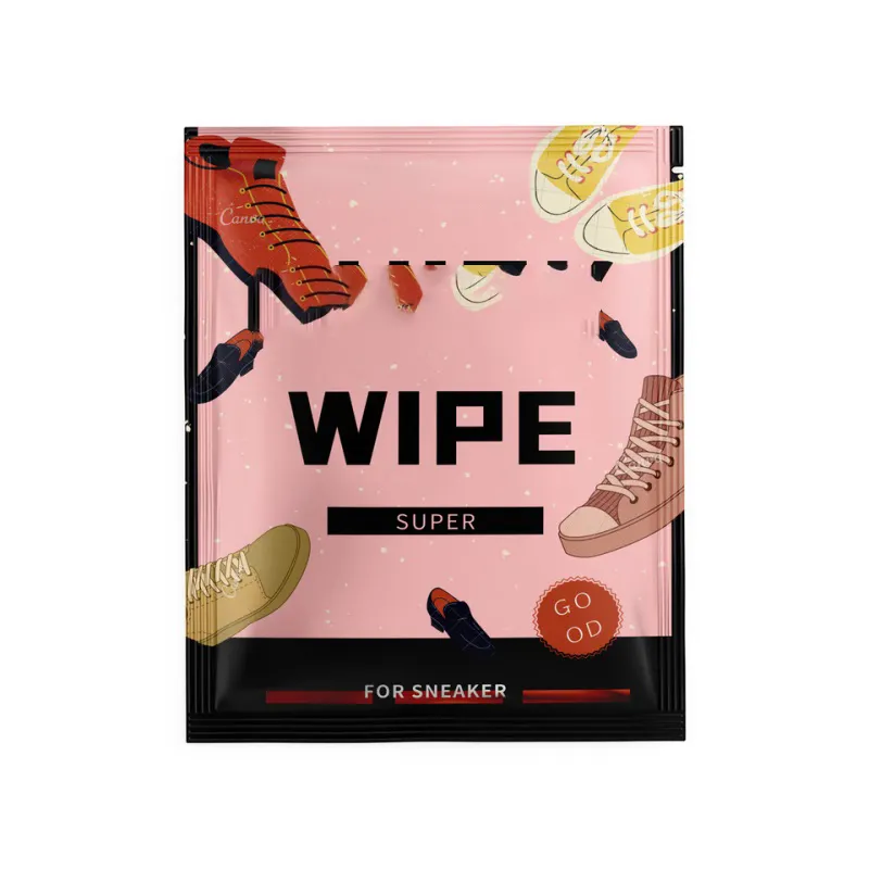 Individual Wrapped Sneaker Cleaner Shoes Wipes