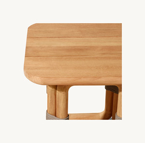 كرسي خارجي من خشب الساج مع كرسي شمسي مقاوم للماء للفناء أو المسبح - Product Image 3