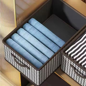 फोल्डेबल कंपार्टमेंटलाइज्ड कपड़ों का भंडारण बॉक्स 10 किलोग्राम क्षमता वार्डरोब पैंट आयोजक के लिए घर - Product Image 6