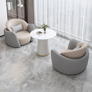 Ensemble de table basse et de canapé simple et luxueux en acier inoxydable pour les loisirs, les hôtels, les salons de beauté, les centres d'exposition - Product Image 4