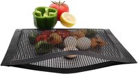 Sac en maille antiadhésif pour grill, sacs pour grille-pain en PTFE, pochettes pour barbecue, feuilles, lot de 2