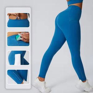 <span class=keywords><strong>Leggings</strong></span> Deportivos Transpirables de Cintura Alta con Control de Abdomen y Bolsillo, <span class=keywords><strong>Leggings</strong></span> de Fitness con Efecto Levanta Glúteos en Forma de V, Pantalones para Gimnasio y Entrenamiento - Product Image 6