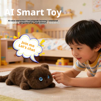 Jouet en peluche intelligent AI bionique chat, interactif vocal multilingue, compagnon éducatif, cadeau d'anniversaire pour adolescents - Vente chaude