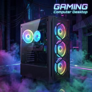 Stgaubron Gaming Pc Desktop Computer Intel Core I7 Radeon <b>Rx</b> 580 8G 16G Ram 512G Ssd Wifi 6 Bt 5.0 Rgb Fan - Product Image 4