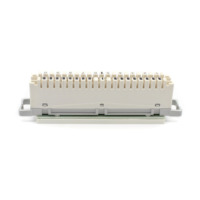 DOWELL DW-7004 2 001-01 Modulo di Disconnessione KRONE LSA per Sistemi LAN WAN, Terminale a Vite, Bianco Crema/Verde Max. 2,5 mm