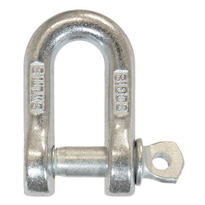 Grillete de cadena recto de tipo ancho Chapado en zinc certificado CE con pasador de ojo circular Patrón de arco de servicio pesado galvanizado forjado - Product Image 1