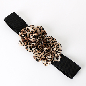 Nouveau dames taille Corset <span class=keywords><strong>ceinture</strong></span> élastique <span class=keywords><strong>ceinture</strong></span> à la mode léopard Rose fleur <span class=keywords><strong>ceinture</strong></span> décorative <span class=keywords><strong>pour</strong></span> <span class=keywords><strong>jupe</strong></span> pull robe alliage boucle - Product Image 3