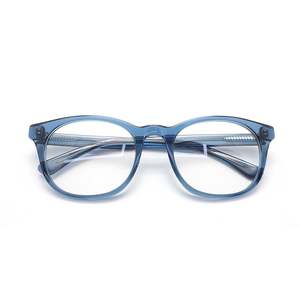 Montura de gafas de lectura de titanio puro de calidad óptica Unisex, montura azul y negra, precio al por mayor, monturas de gafas - Product Image 3