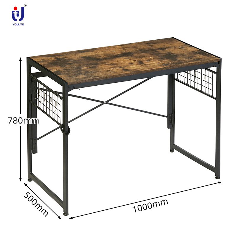 小さなスペースのための小さなコンピュータデスク学習テーブルホームオフィスモダンな折りたたみ式学生ラップトップPCライティングデスク