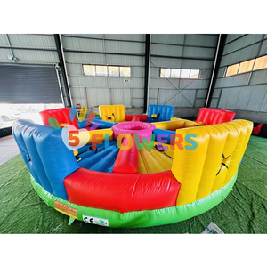Personnalisé en usine Jeu interactif d'hippopotame affamé gonflable à 6 joueurs Course à l'élastique gonflable Jeu d'hippopotames affamés - Product Image 1