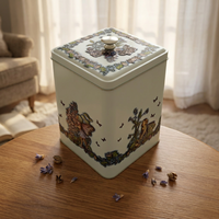 Boîte de rangement carrée JH Lovely Luster pour café, thé, bonbons et sucre