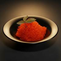 Vente en gros de œufs de poisson volant Tobiko surgelés de haute qualité, processus BQF, boîte de 10 kg, prêts à consommer, emballés sous vide, durée de conservation de 24 mois