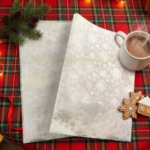 <span class=keywords><strong>Papel</strong></span> de Regalo <span class=keywords><strong>Kraft</strong></span> Ligero con Diseño de Copos de Nieve, Impermeable, <span class=keywords><strong>para</strong></span> Envolver Regalos Navideños - Product Image 1