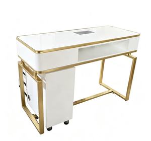 Luxury <b>Nail</b> <b>Desk</b> Station Factory Custom Manicure Table <b>Nail</b> Salon Featuring Dust Collector - Product Image 1