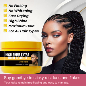 <span class=keywords><strong>Gel</strong></span> Coiffant Hydratant Anti-Démangeaisons <span class=keywords><strong>pour</strong></span> Tresses et Locs, Effet Rafraîchissant sur le Cuir Chevelu, Fixation Extra Forte <span class=keywords><strong>pour</strong></span> Tresses et Kits de Coiffure - Product Image 2