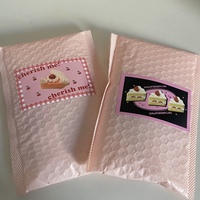 Enveloppes à bulles en poly de luxe de logo personnalisé glamour imperméable en plastique noir orange mat de pêche