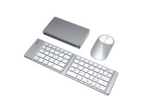 Juego de Teclado y Ratón Inalámbrico USB Mini Plegable Portátil OEM 2027, Recargable, Ultra Delgado, para Viajes, Negocios, Tablet, iPad, Mini PC