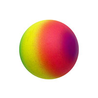 Ballon en caoutchouc rebondissant de 60 mm, couleur arc-en-ciel, jouet de handball pour enfants, sports de plein air, logo personnalisé disponible