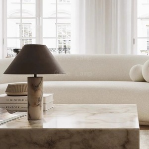 <b>Table</b> <b>Lamp</b> Modern Minimalist Marble <b>Base</b> E27 LED Light Source Switch Control Bedroom Living Room Decor - Product Image 4
