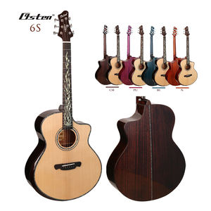Guitarra acústica de alta calidad de 6 cuerdas de 40 pulgadas, diapasón de palisandro con llama, tapa sólida de abeto <span class=keywords><strong>Sitka</strong></span>, parte posterior/lateral de caoba personalizable - Product Image 1