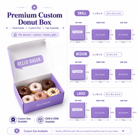 Boîtes en carton ondulé personnalisées à 6 compartiments pour donuts, gaufres, pâtisseries, biscuits, desserts, gâteaux, aliments, emballages alimentaires en papier